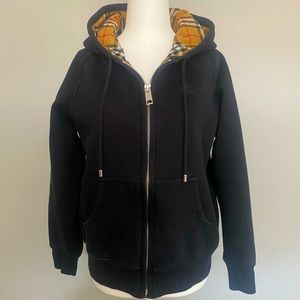 Burberry Zip-up Hooded Sweatshirt SZ Small